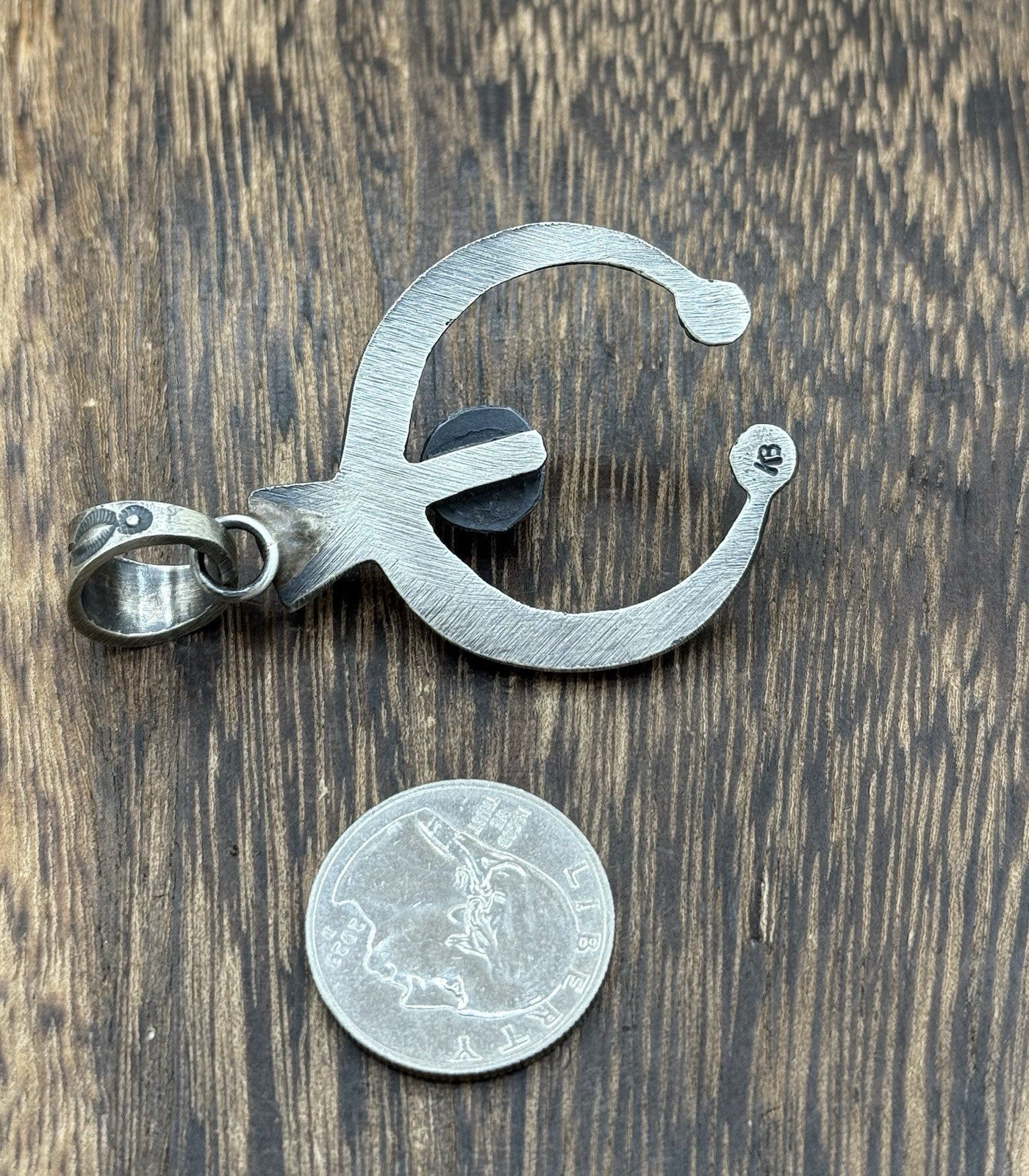 Navajo Handmade Sterling Silver Golden Hills Turquoise Naja Pendant Kevin Billah