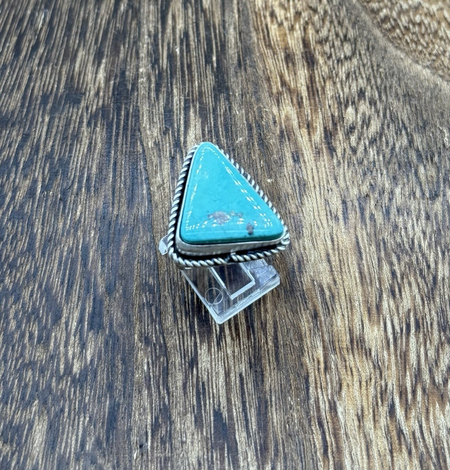 Native American Navajo Handmade Sterling Silver Royston Turquoise Ring Size 8