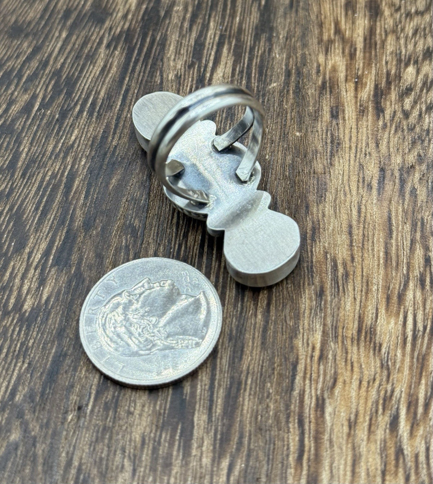 Native Navajo Handmade Sterling Silver Mixed Stone Turquoise Cluster Ring Size 9