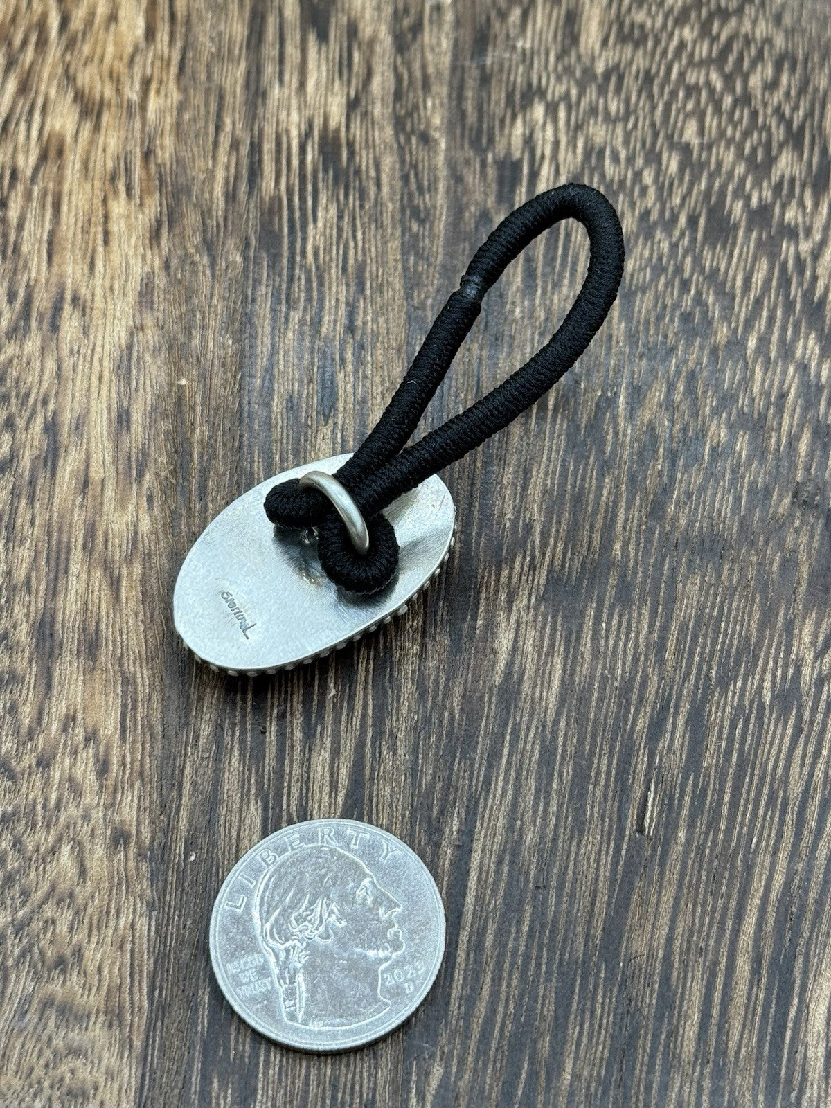 Native American Navajo Handmade Sterling Silver Violet Rose Dahlia Hair Tie