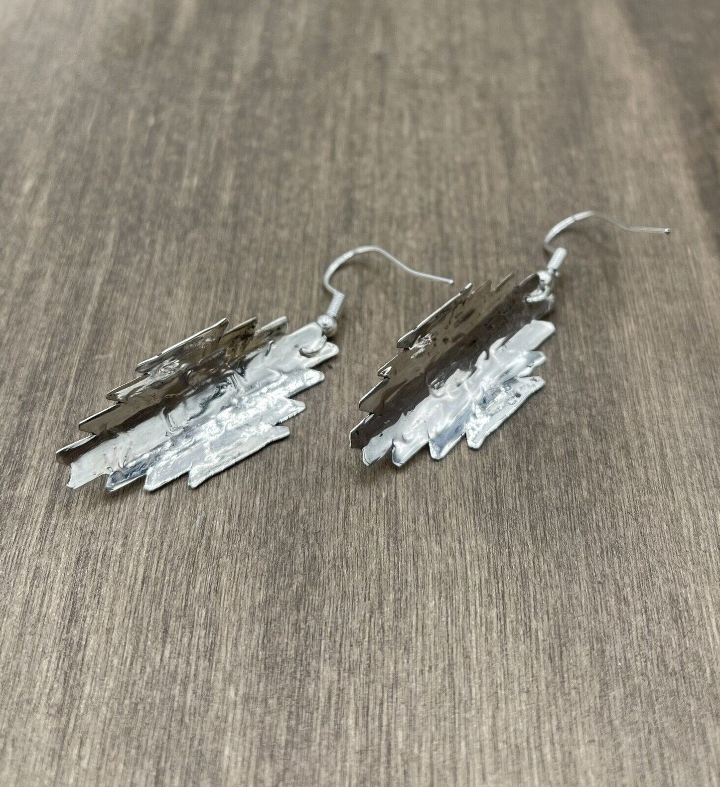 Native American Sterling Silver Navajo Handmade Dangle Earrings