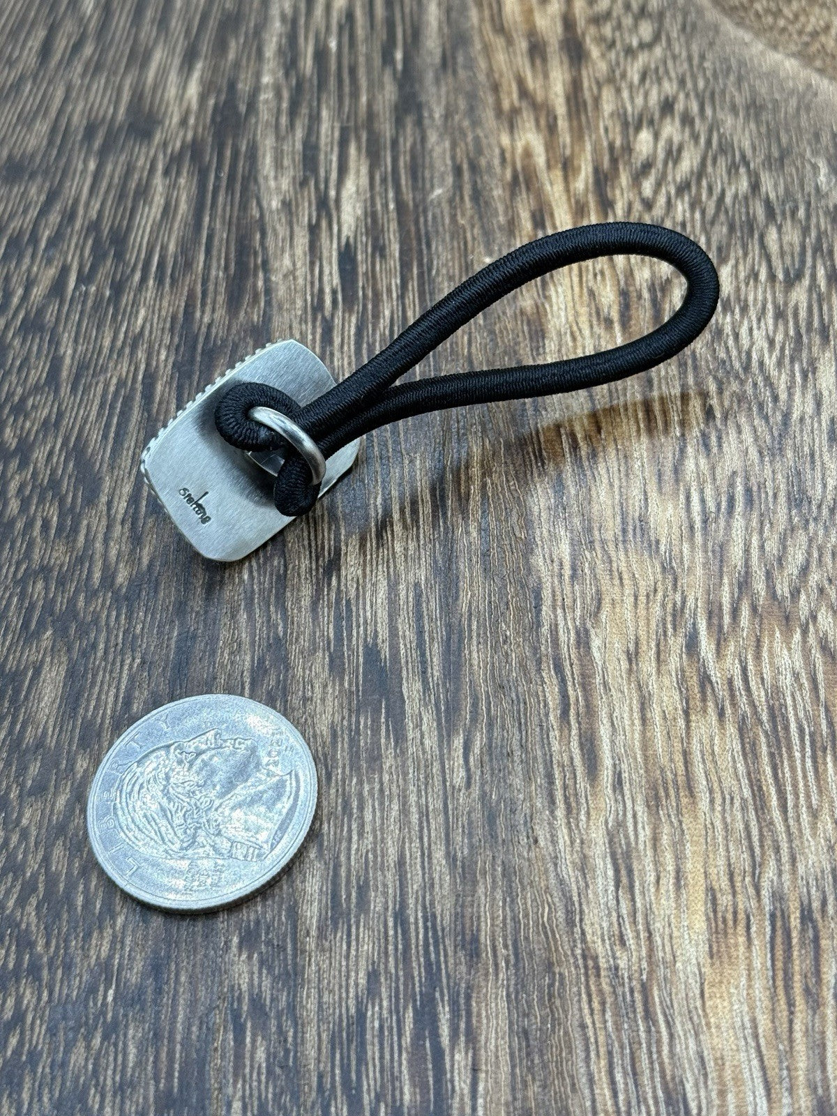 Native American Navajo Handmade Sterling Silver Orange Spiny Oyster Hair Tie