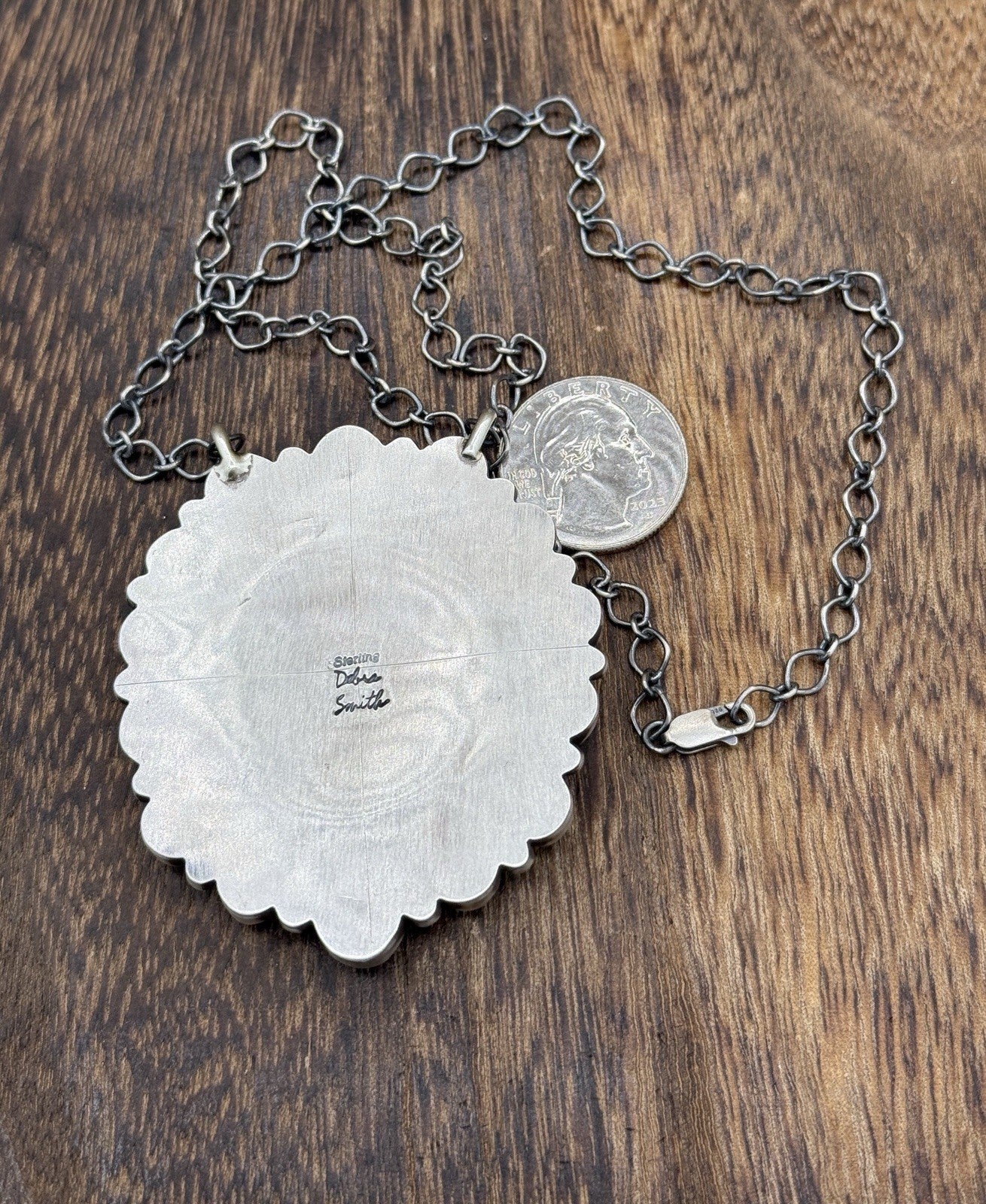 Navajo Handmade Silver Sonoran Gold Turquoise & White Buffalo Cluster Necklace