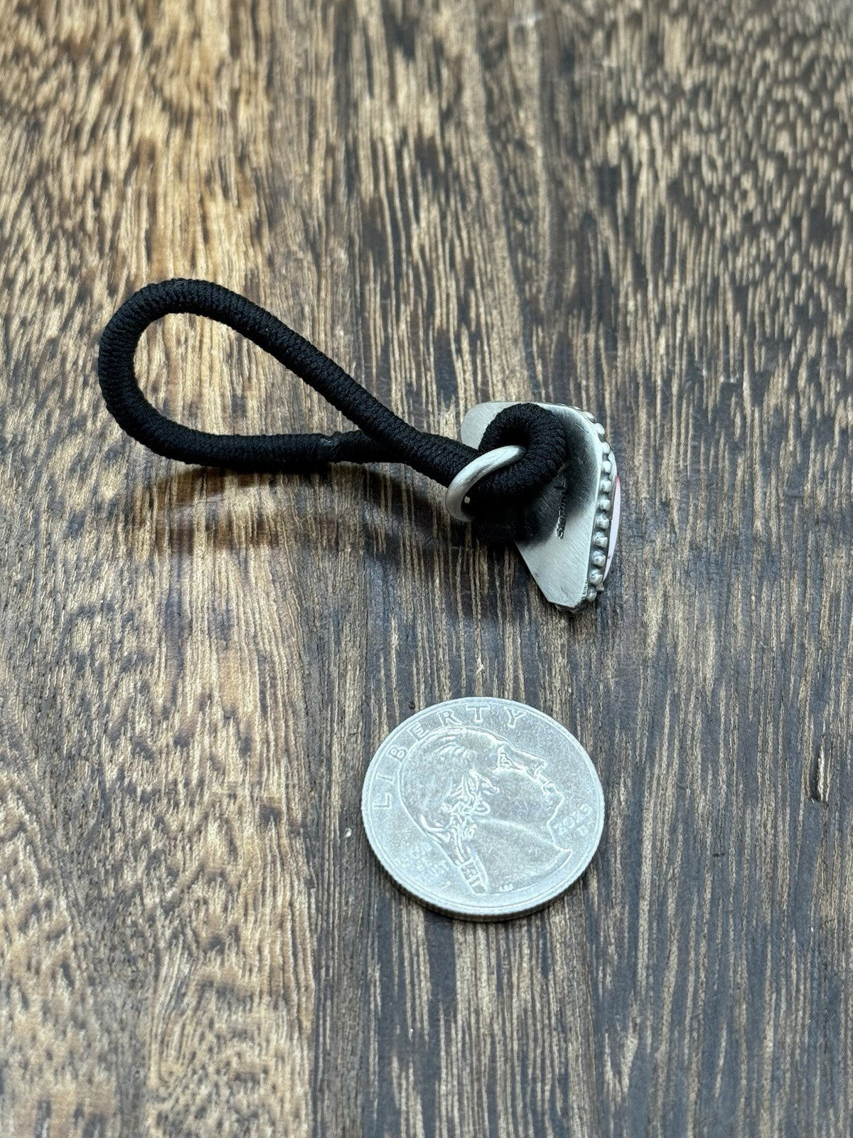 Native American Navajo Handmade Sterling Silver Dahlia Rose Hair Tie