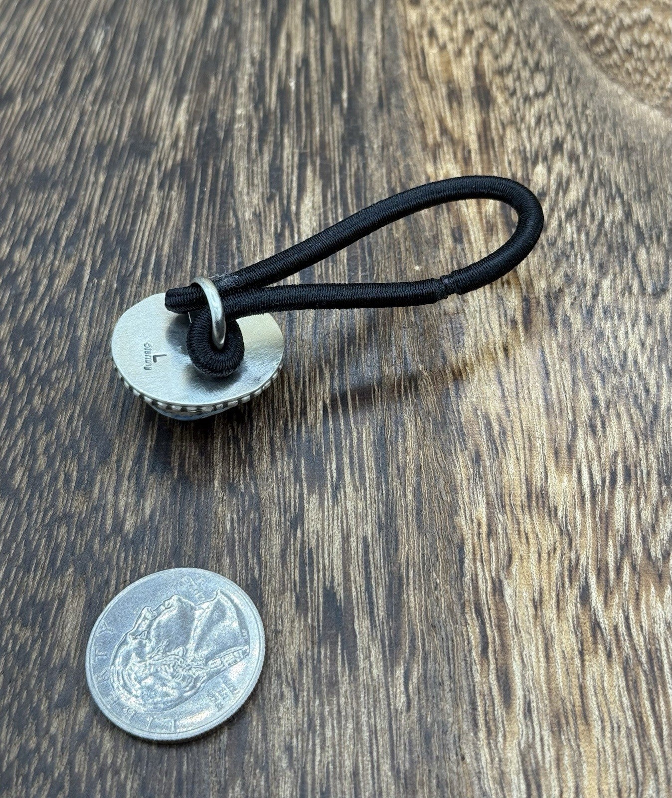 Native American Navajo Handmade Sterling Silver Golden Hills Turquoise Hair Tie