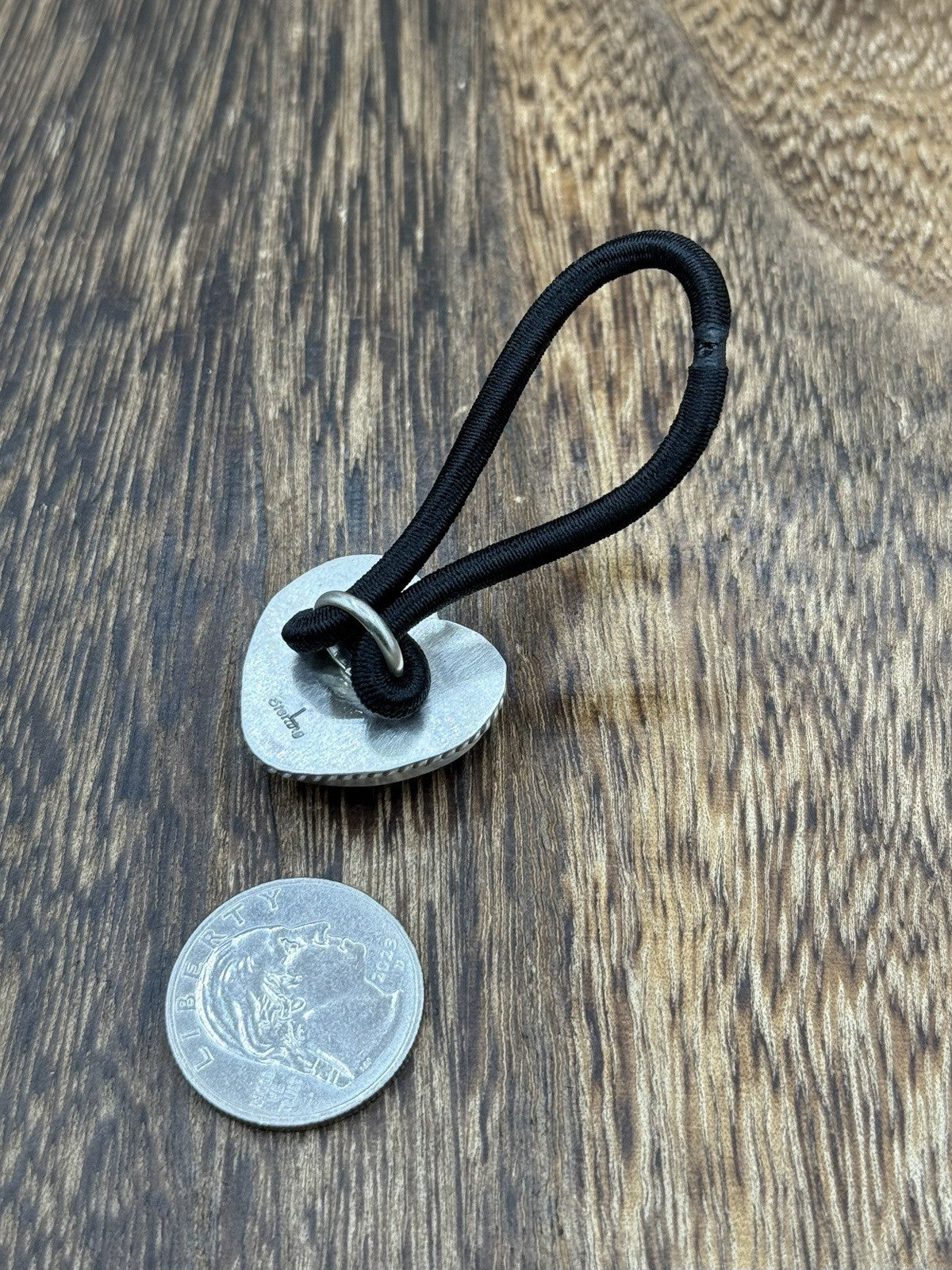 Native American Navajo Handmade Sterling Silver Purple Spiny Oyster Hair Tie