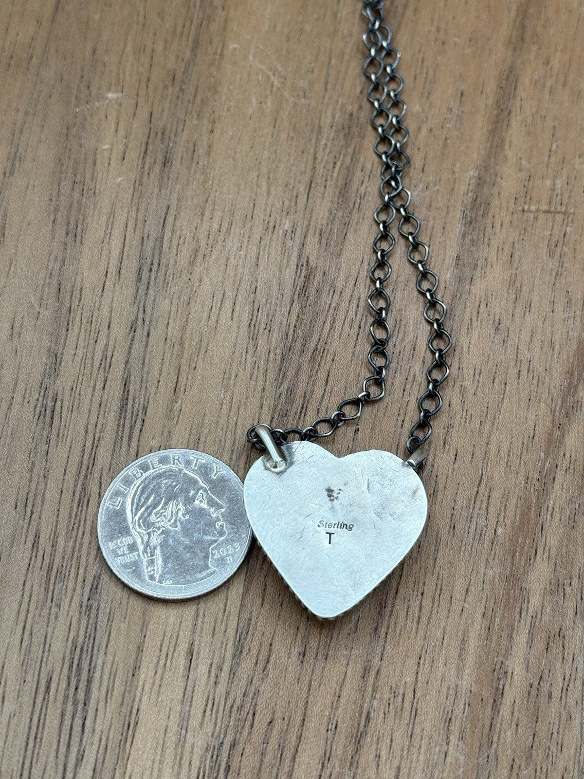 Navajo Handmade Sterling Silver Violet Rose & Blue Dahlia Bar Necklace 18”