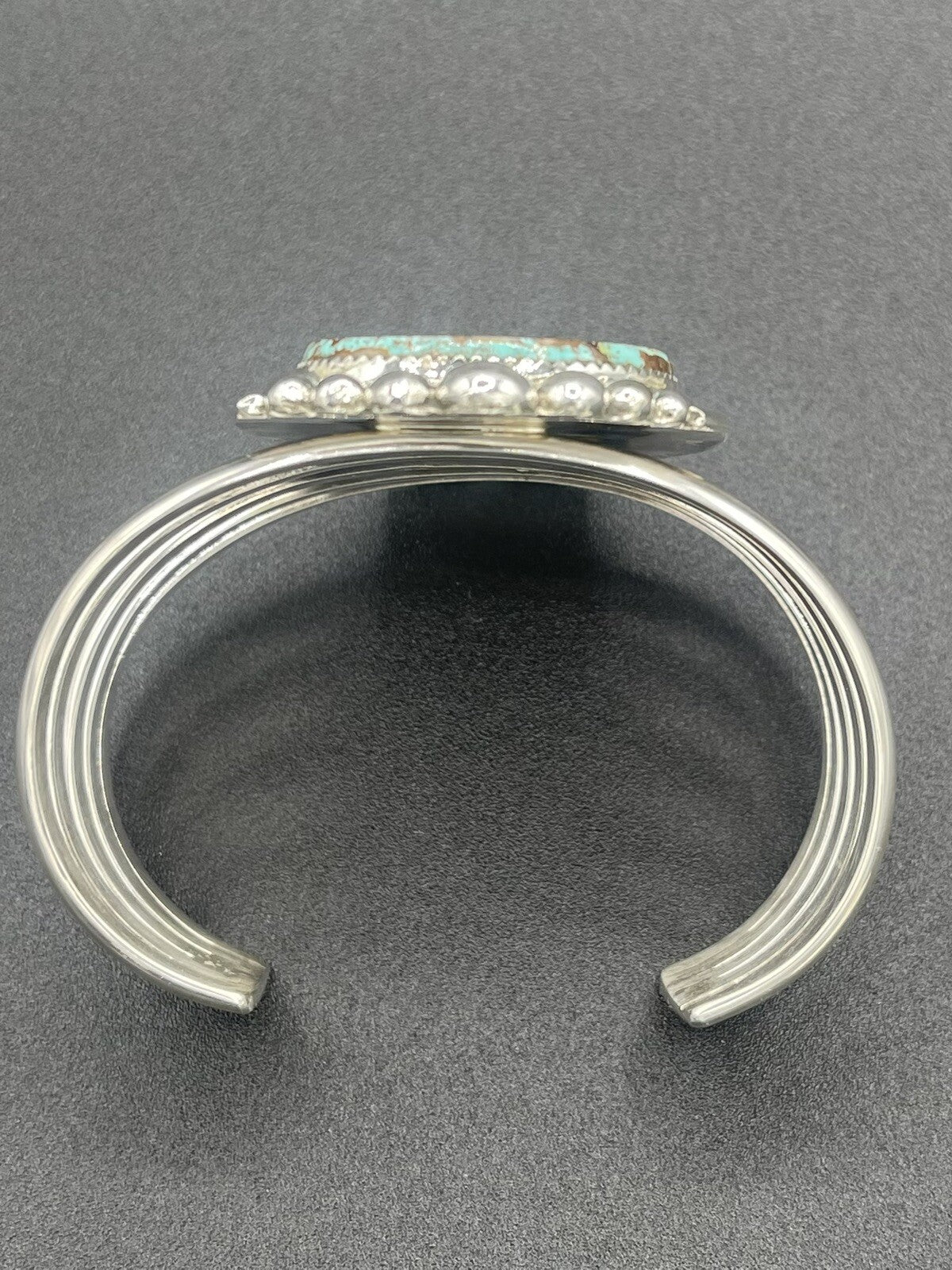 Native American Sterling Silver Navajo Handmade Natural Turquoise Cuff Bracelet