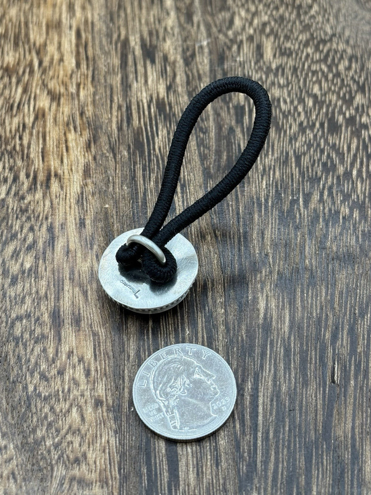 Native Navajo Handmade Sterling Silver Violet Rose & Blue Dahlia Hair Tie