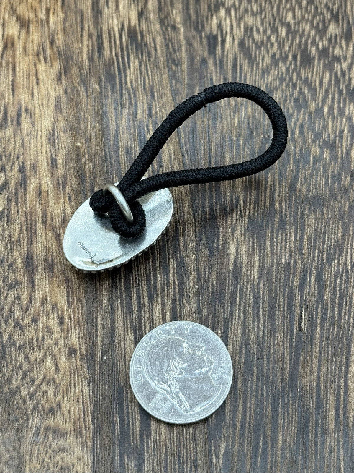 Native Navajo Handmade Sterling Silver Violet Rose & Blue Dahlia Hair Tie