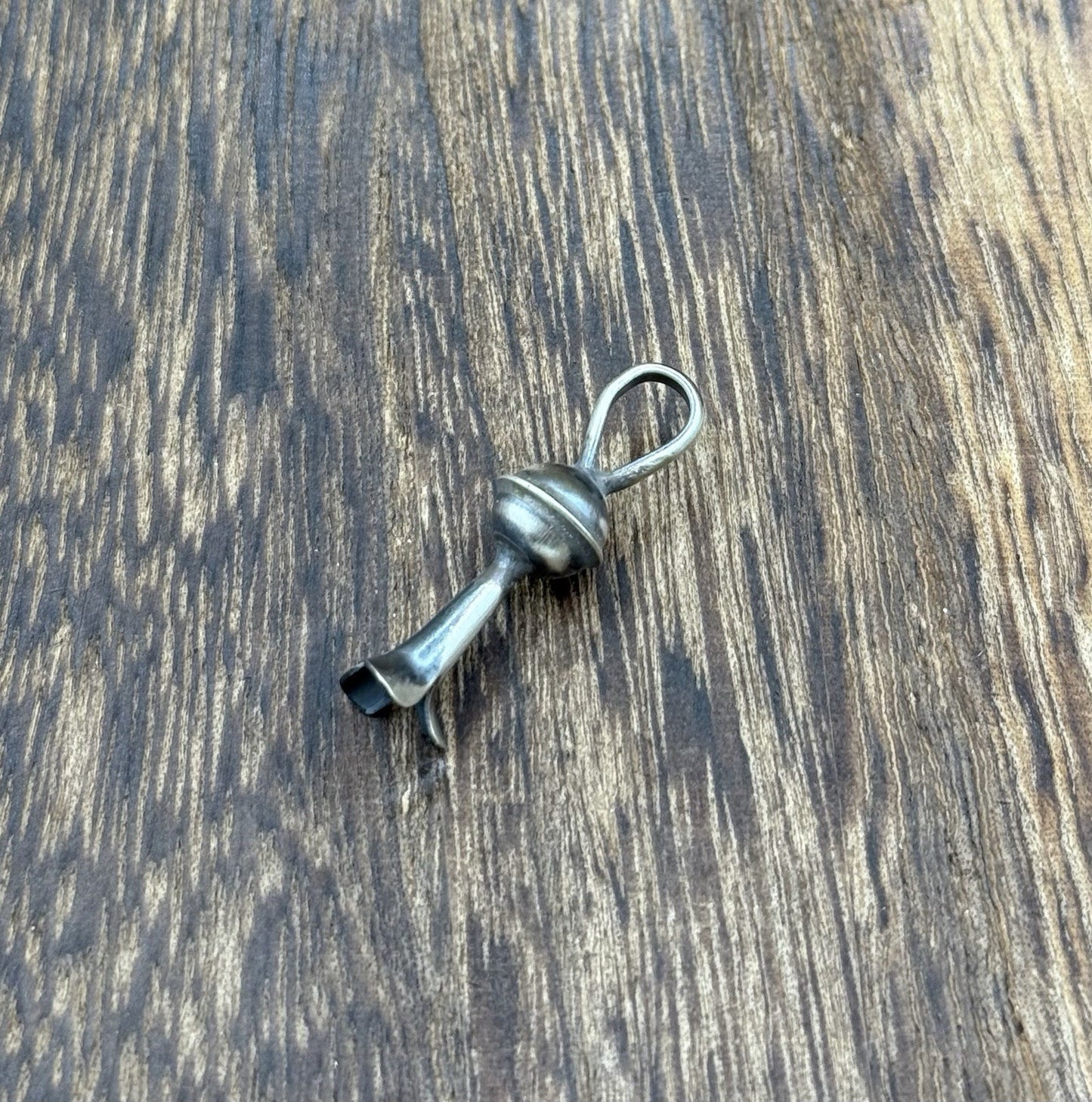 Navajo Handmade Sterling Silver Small Flower Blossom Pendant By Lenora Garcia