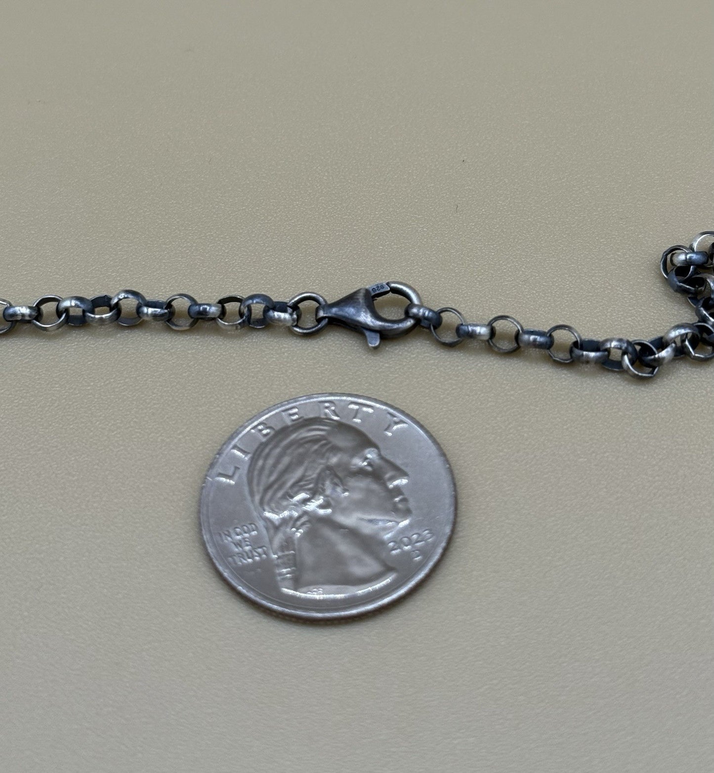 Native Navajo Handmade Sterling Silver Blue Bird Turquoise Y Lariat Necklace 24”