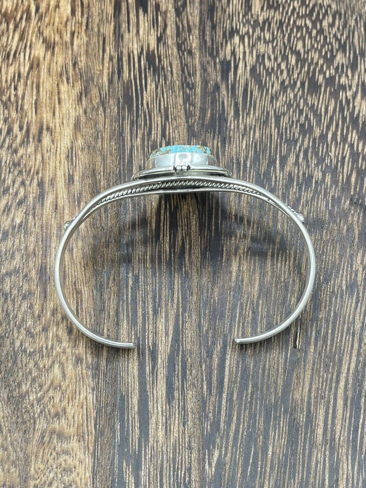 Native American Sterling Silver Navajo Handmade Natural Turquoise Cuff Bracelet