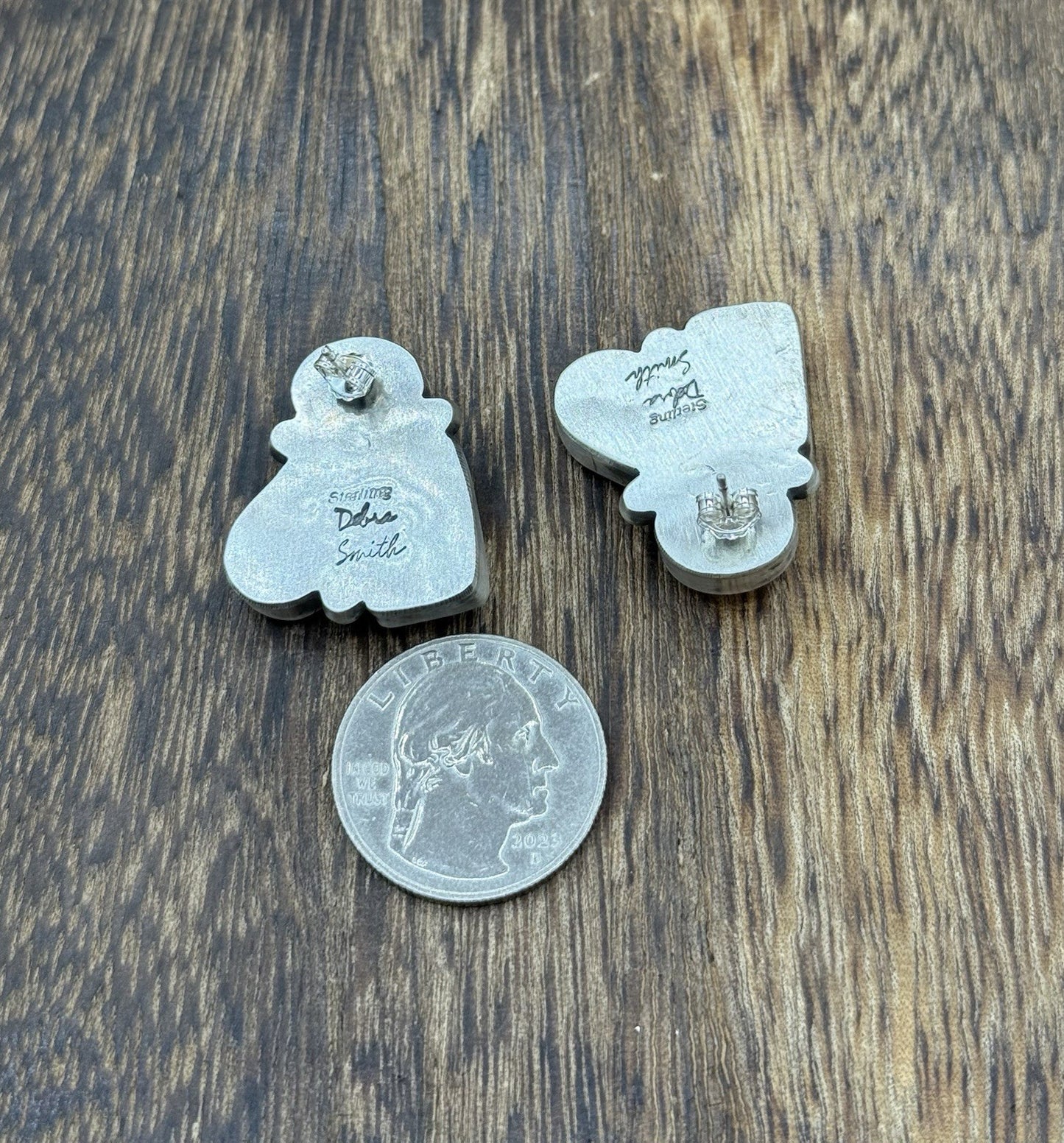 Navajo Handmade Sterling Silver Multi Color Turquoise Spiny Cluster Earrings