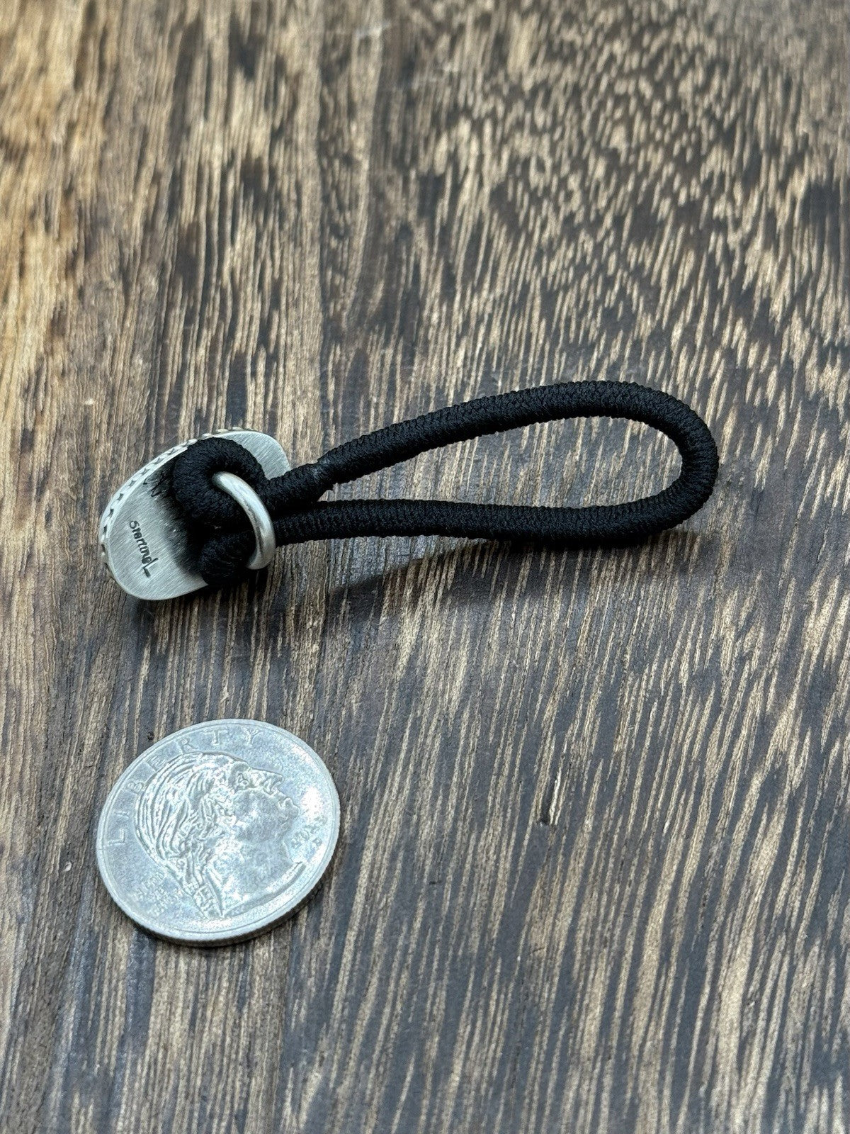 Native American Navajo Handmade Sterling Silver Dahlia Rose Hair Tie