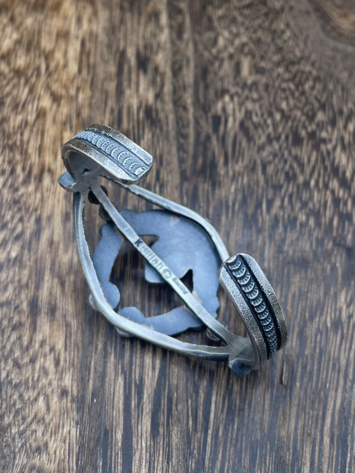 Native American Silver Navajo Handmade Red Spiny Oyster Old look Naja Bracelet