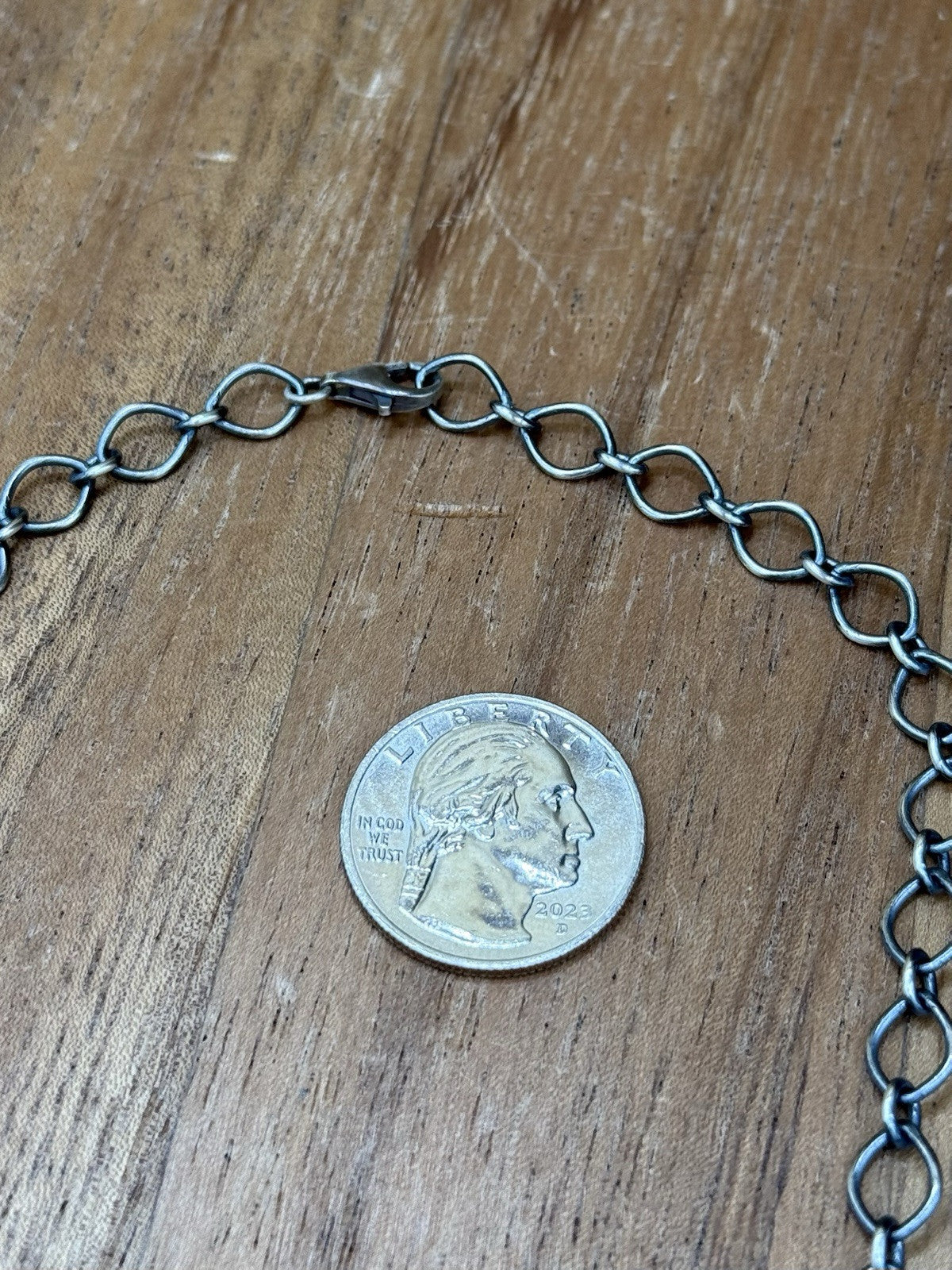 Navajo handmade Sterling Silver Red Spiny Oyster Peace Hippie Necklace 18”