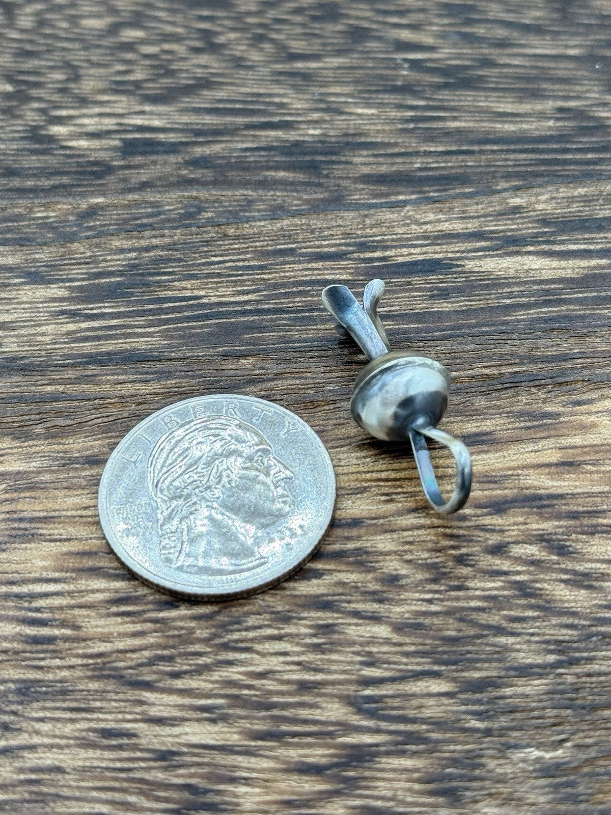 Navajo Handmade Sterling Silver Large Flower Blossom Pendant By Lenora Garcia