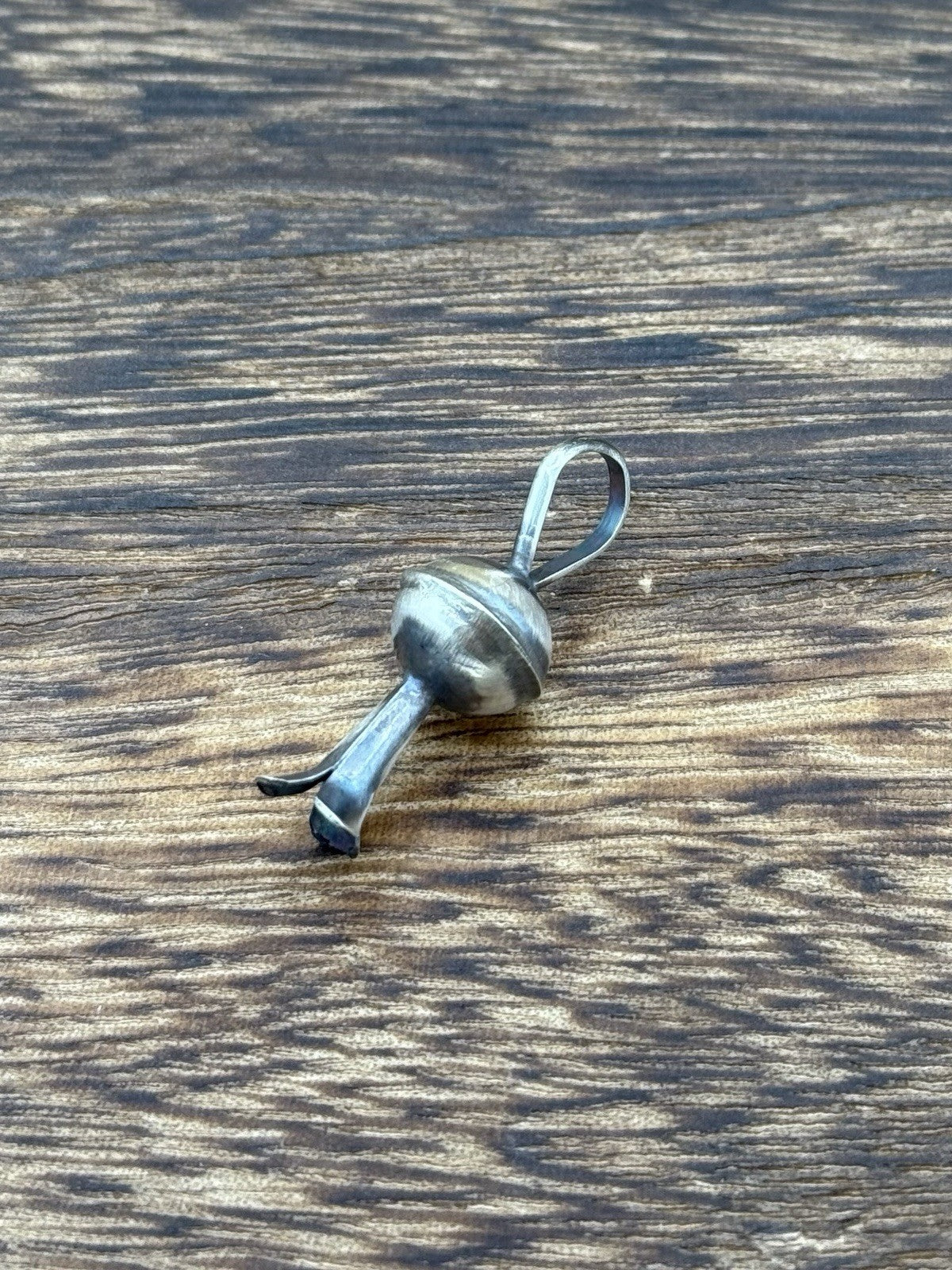 Navajo Handmade Sterling Silver Large Flower Blossom Pendant By Lenora Garcia