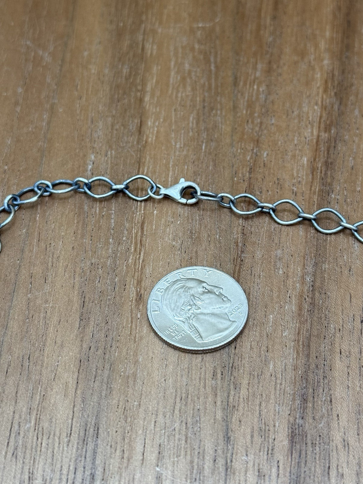 Navajo Handmade Sterling Silver Spiny Oyster Cluster Bar Necklace 18” Tricia S.