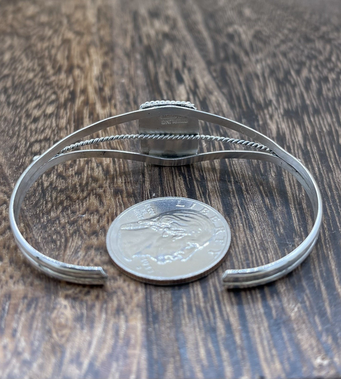 Navajo Handmade Sterling Silver Pink Conch Rectangular Bracelet By Peggy Skeets